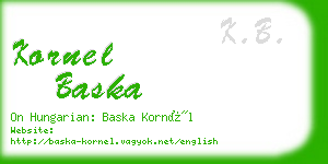 kornel baska business card